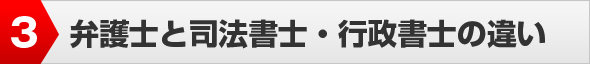 弁護士と司法書士・行政書士の違い