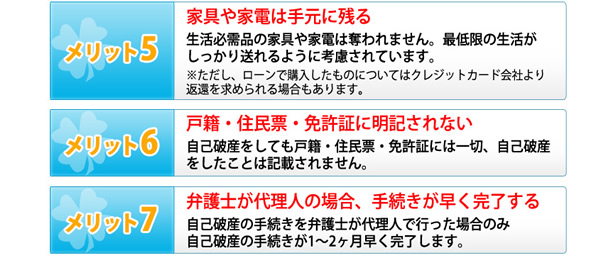 自己破産の7つのメリット